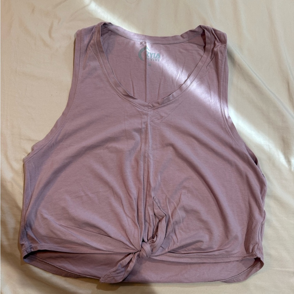 Zyia Women's Mauve Tie Front Tank